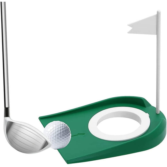 Golf Putting Mat Practice, Indoor Outdoor Plastic Golf Putting Cup Practice Aids