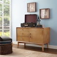 thumbnail image 5 of Bowery Hill Mid-Century 3 Drawer Wood Media Console Table in Acorn, 5 of 11