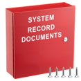 thumbnail image 1 of MorningRo System Record Documents Enclosure System File Cabinet Locking Document Storage for Office Home with 2 Keys and 5 Screws, 12 x 12 Inch, Red, 1 of 7