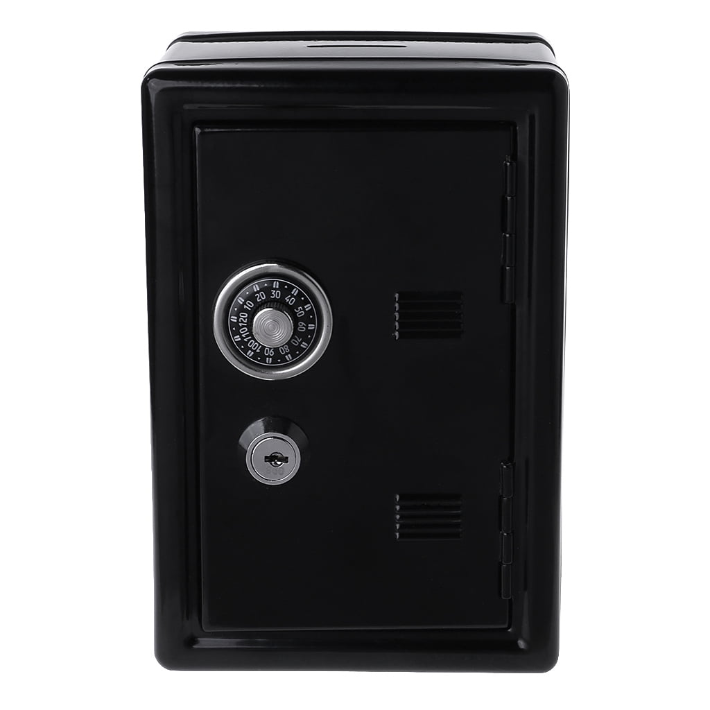 New Safe Security Metal Money Bank Deposit Cash Savings Saving Box 2 Keys