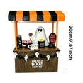 thumbnail image 3 of Halloween Ghost Coffee Bar Figurine, Resin Mini Freshly Boo'd Coffee Cart Tabletop Statue, Spooky Cute Desktop Decor for Home Kitchen Shelf Mantel Halloween Party, 3 of 7