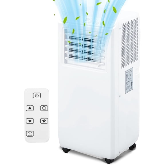 Acekid 10,000 BTU Portable AC - Standing Unit - Cools 450 Sq.Ft - Fan, Dehumidifier - Window Kit