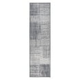 thumbnail image 2 of World Rug Gallery Contemporary Distressed Boxes Weather Resistant Reversible Indoor/Outdoor Area Rug - Gray 2'x7', 2 of 8