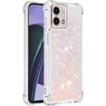 thumbnail image 3 of Case for Motorola Moto G Stylus 5G 2023 Case Glitter Cute Luxury Love Liquid Quicksand Clear Soft TPU Girls Women Stylish Bumper Shockproof Protective Cover for Moto G Stylus 5G 2023 Pink YB, 3 of 14