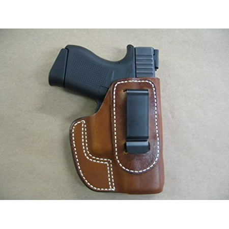 Azula IWB Molded Leather Inside Waistband Concealed Carry Holster for Glock 43, 43X 9mm Pistol TAN