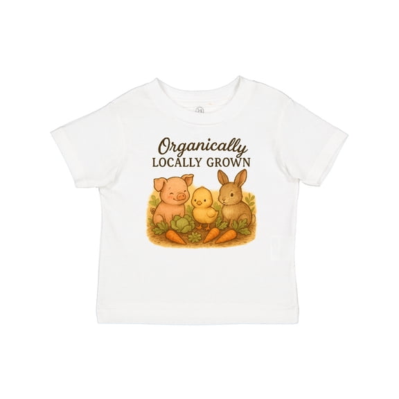 Inktastic Organically Locally Grown Cute Farm Animals Boys or Girls Baby T-Shirt