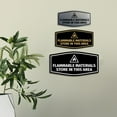 thumbnail image 3 of Signs ByLITA Fancy Flammable Materials Stored in this Area Durable ABS Plastic Laser Engraved Easy Installation Elegant Design Sign (Navy Blue / White) - Small, 3 of 6