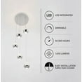 thumbnail image 3 of Artika Oracle 22-Watt 5 Light Chrome Modern Integrated LED Pendant Light Fixture for Dining Room or Kitchen, 3 of 8