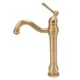 thumbnail image 3 of Basin Faucet, Gourd Design Bathroom Water Tap Brass With Hose For Business Use, 3 of 8