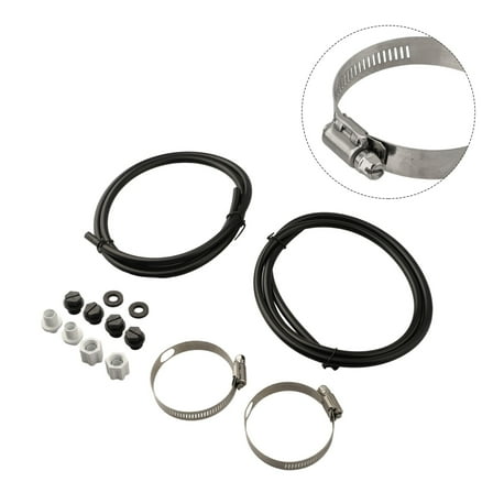 Pool Off-Line Chlorinator Tubing Kit for Hayward CL Series Feeders with Saddle Clamps and Drain Accessories