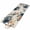 MidnightBlue LightPink Beige, variant on Runner Rug 2'x6', Vintage Blue Floral Washable Non-Slip Hallway Runner Rugs, Butterflies Watercolor Flower Linen Bedside Rugs Floor Mats Carpet Runners for Kitchen Bathroom Laundry Room
