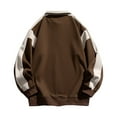 thumbnail image 5 of Xzbqbs Mens Hoodies Casual Quarter Zip Up Long Sleeve Polo Sweatshirts Fashion Lightweight Classic Fit Patwork Sweatshirts for Men, 5 of 5