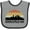 Heather and Black, variant on Inktastic Minneapolis Minnesota Skyline Retro Sunset Boys or Girls Baby Bib