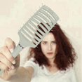 thumbnail image 3 of Large Curved Hair Brush and Comb Set for Effortless Styling Ideal for Household Use for Men and Women with Thick Unruly Hair, 3 of 5