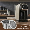 thumbnail image 4 of Austok Stainless Steel Coffee Capsule Set for Essenza Mini C30 Reusable Coffee Pod Coffee Refillable Capsule with 100 Foil Lids Coffee Cups Espresso Pods for Coffee, 4 of 10
