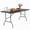 Black, variant on 6-Foot Portable Folding Table, Heavy-Duty Fold-in-Half Utility Table - Lightweight Plastic Table with Carrying Handle for Picnic, Party, Camping, Events & Home