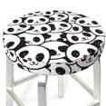 thumbnail image 3 of Bingfone Cute Panda Padded Round Bar Stool Cover Cushion with Elastic Fabric Round Chair Seat - Cute Panda, 3 of 7