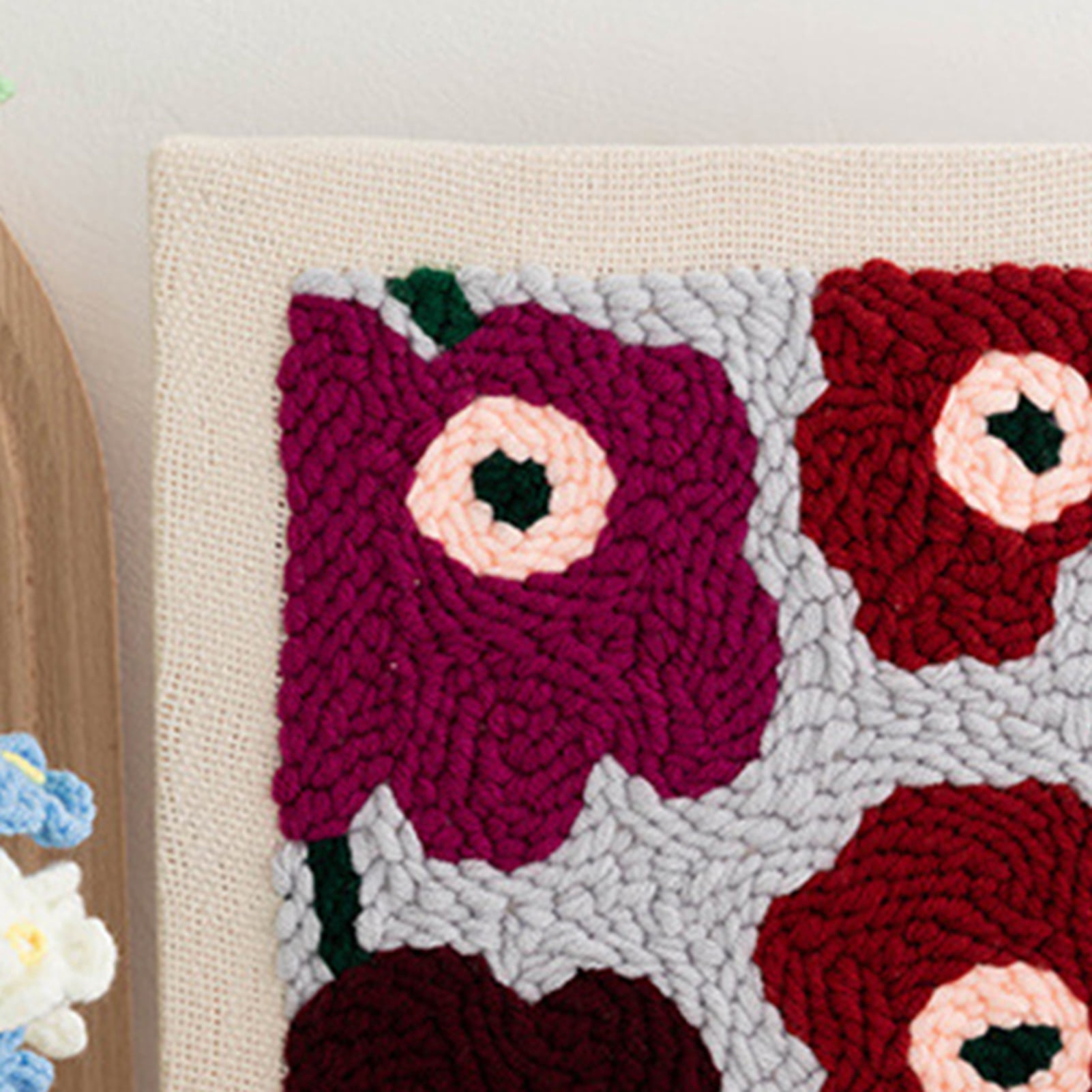 Punch Stitch Kit for Adults Complete Punch Stitch Kit with Floral Patterns Diy Punch Needle Set for Adults Beginners Punch Needle Kit for Beginners