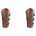 thumbnail image 4 of bedienty Knights Archery Medieval Bracer Arm Armor Cuff Cosplay Horsing Riding Coffee 21.5x14.5cm 2Set, 4 of 6