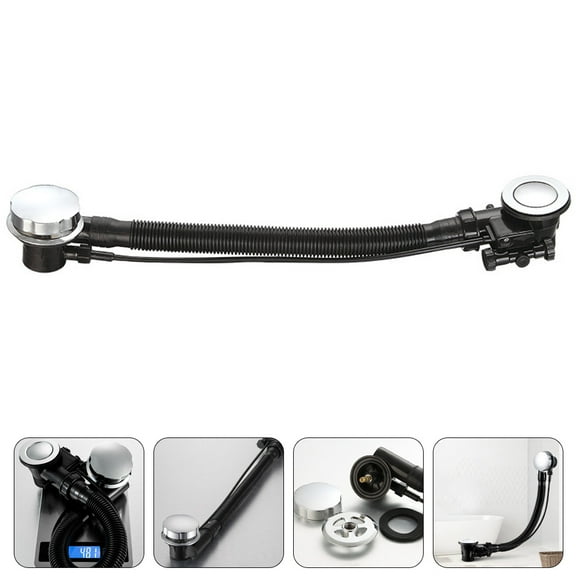 WRITWAA 1 Set of Bathroom Sink Drain Pipe Bathtub Drain Pipe Kit Black Copper for Bathroom Accessories Durable Design