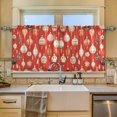 thumbnail image 2 of Yayeee Kitchen Curtains Tier Set of 2 Light Filtering 57"x24" Over Sink Window Panels, Christmas Ornaments Pattern, 2 of 7