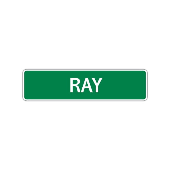 Ray Boys Children Name Letter Printed Plaque Decoration Novelty Label Indoor Outdoor Unique Wall Unique Aluminum Metal Sign4"x13.5"