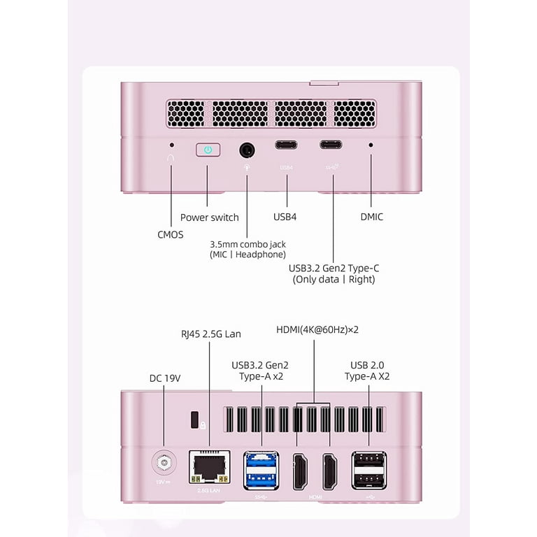 Minisforum Venus Series UM773 SE Mini PC Windows 11 AMD Ryzen 7 7735HS up  to 4.75GHz 32GB DDR5 1TB PCIe4.0 SSD AMD Radeon 680M Mini Computer