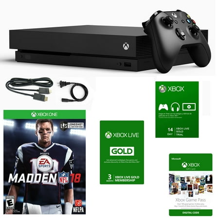 Xbox One X 1TB Console with Madden 18 and 3 Month