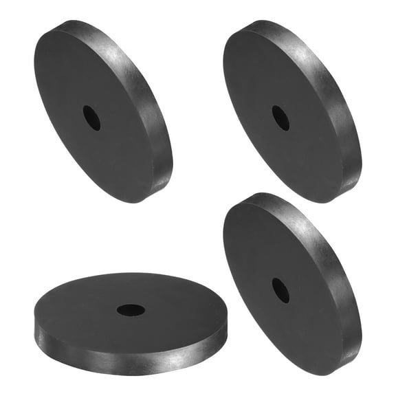 4 Packs Rubber Spacers 80mm OD, 12mm ID, 10mm Height Round Anti Vibration Spacer Thick Rubber Washers