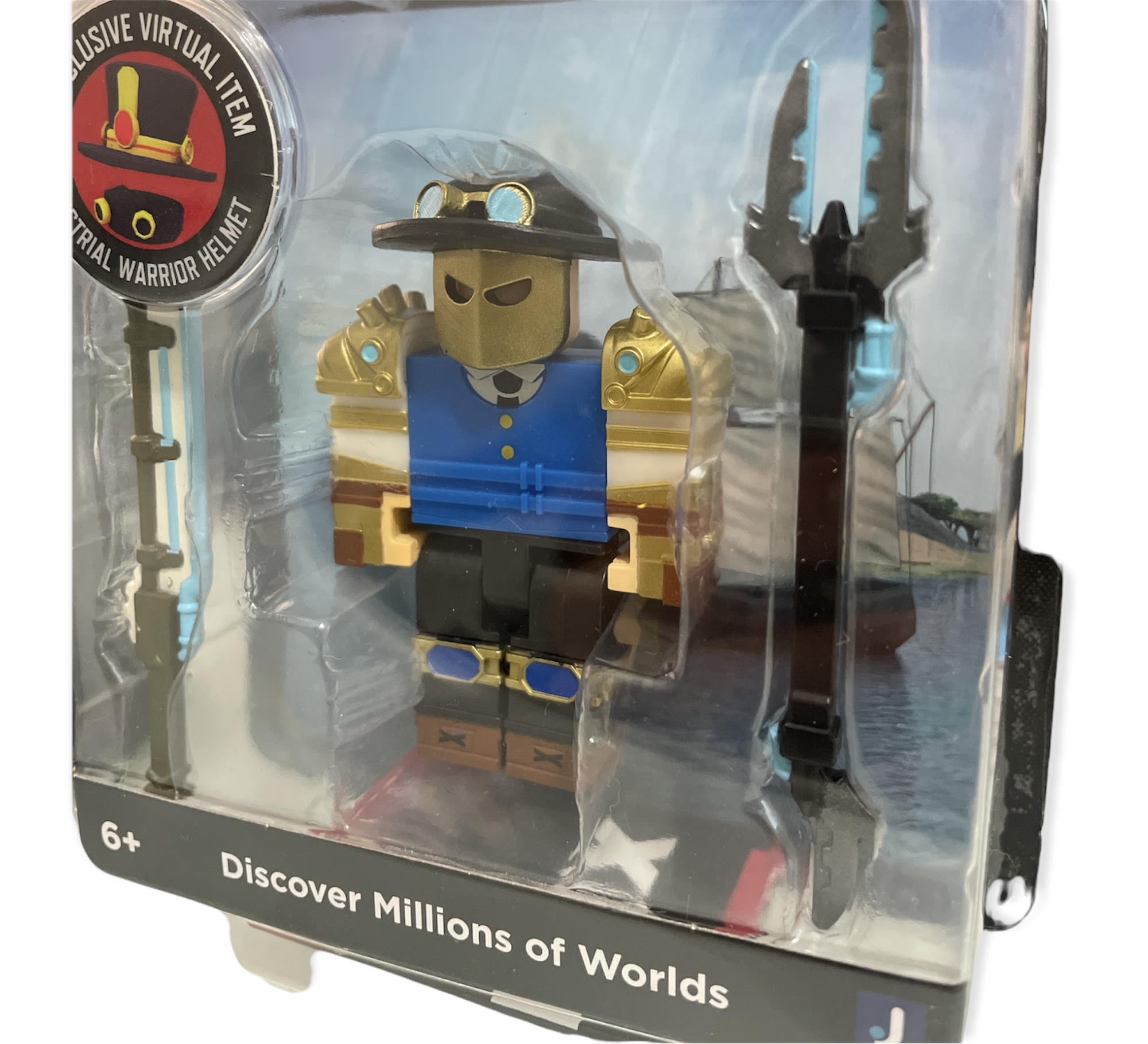 Roblox Action Collection - Dungeon Quest: Industrial Guardian Armor Core +  2 Mystery Figure Bundle [Includes Exclusive Virtual Item] 