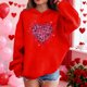 thumbnail image 3 of Sudadera con capucha y estampado de corazón de San Valentín, sudadera de manga larga para niños y niñas, chaqueta para niñas de talla mediana y grande., 3 of 7