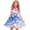 Blue#01, variant on Independence Day Mini Dress for Girl Round Neck July 4th Celebration Short Dress Summer Short Sleeve Flag Graphic Dresses