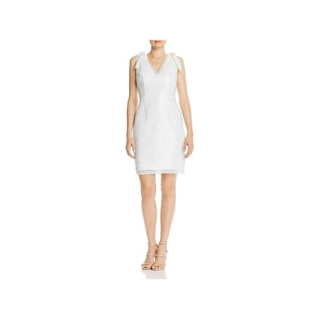 Aidan by Aidan Mattox Womens Sequined Chiffon Cocktail Dress