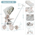thumbnail image 2 of 7 in 1 Tricycle for Toddlers 1-6, SHINPT Foldable Push Bike with Removable and Adjustable Handle, Kids Tricycle with Removable Pedal, Toddler Bike with Canopy and Guardrail, Toddler Car, Ride-on Toy, 2 of 8