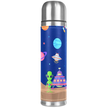 

Galaxy Planets Alien Rocket Pattern Premium Insulated Water Bottle - Water Mug with Food-Grade PP Vacuum Insulated Leak-proof BPA-Free