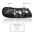 thumbnail image 3 of Spec-D Tuning Black Headlights Compatible 1997-2003 with Chevy Malibu, 2004-2005 Classic, 1997-1999 Oldsmobile Cutlass, L+R Pair Head Light Lamp Assembly, 3 of 6