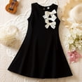 thumbnail image 4 of Girls Black and White A-Line Sleeveless Dress with Bow Formal Flower Girl Party Church Kids Little Girls 3-8 Years,Size 3-4 T, 4 of 9