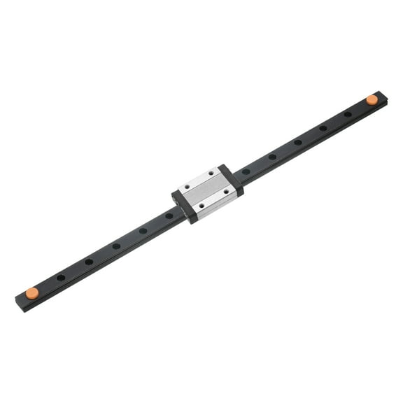 MGN12 350mm Linear Guide Rail with MGN12H Sliding Carriage Block Bearing Steel and Plastic Mini MGN12 Linear Guide,Black