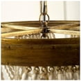thumbnail image 3 of Pemberly Row 26x23 Gold Metal White washed Wooden Bead Three Bulb Chandelier, 3 of 4