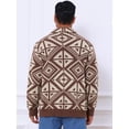thumbnail image 3 of DARING DIVA Men's Shawl Collar Long Sleeved Knitwear Cardigan Sweater M Brown, 3 of 7