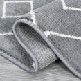 thumbnail image 2 of Modern Rug Small Trellis Throw Rug Premium Non Slip Doormat Neutral Shag Area Rug, Affordable Fluffy Carpet, Fuzzy Soft Living Room Rugs,Home Decor Rug,Light Grey, 2 of 9