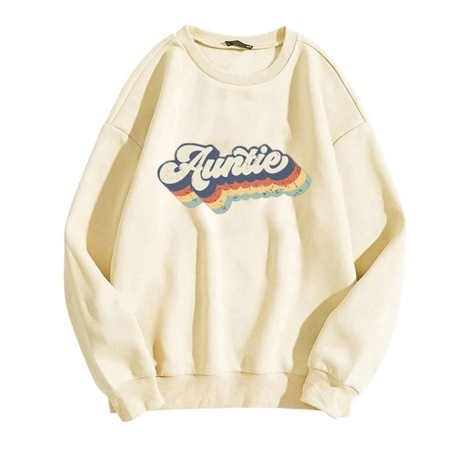 MesaSe Womens Casual Manches Longues Graphiques Tee-Shirts Sweat-Shirts à Col Rond Pull-Overs pour Femmes