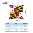 thumbnail image 4 of Maryland-Flag Pattern Decorative Cozy Throw Pillow Covers Soft Square Couch Cushion Case for Home Sofa Decor (Set of 2) 16"x16", 4 of 7