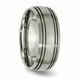 thumbnail image 4 of Titanium Grooved 8mm Satin Band, 4 of 9