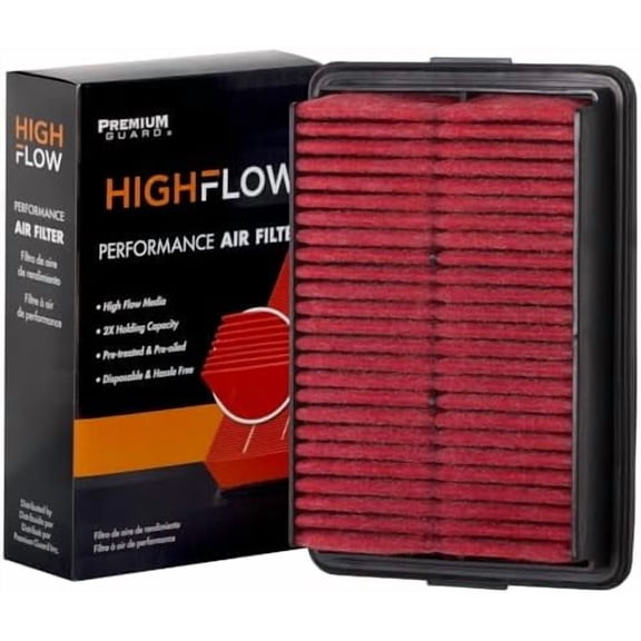 HIGHFLOW High Performance, Pre-Oiled Disposable Engine Air Filter PA99194X | Fits 2019-2024 Kia Forte, 2020-2025 Soul, 2020-2024 Forte5, 2017-2020 Hyundai Elantra, 2018-2023 Kona