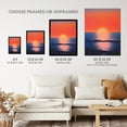 thumbnail image 3 of Morning Glory Sunset on Sea Orange Blue Large Wall Art Poster Print Thick Paper 18X24 Inch, 3 of 5