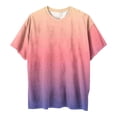 thumbnail image 5 of TAGOLD Womens Plus Size Summer Tops,Womens Plus Size Tops,Fashion Woman Causal Round Neck Printing Blouse Short Sleeve T-Shirt Summer Tops Pink XXL, 5 of 5