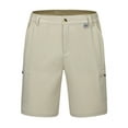 thumbnail image 2 of Mapamyumco Men's Hiking Cargo Shorts Quick Dry Outdoor Stretch Lightweight Shorts with Multi Pocket for Fishing Travel Casual UPF 50 Khaki S, 2 of 7