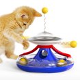 thumbnail image 3 of Flmtop Cats Toy Rotating Interaction ABS Pet Kitten Turntable Toy for Pet Accessories Blue, 3 of 9