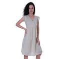thumbnail image 3 of Moomaya Schiffli Dress Frill Sleeve w/ V-neck Casual Relaxed Summer Garden Dresses, 3 of 8